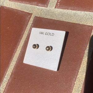 Gold Sphere Earrings